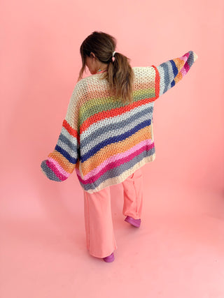 Maisie Multi-Colored Cardigan- Rainbow