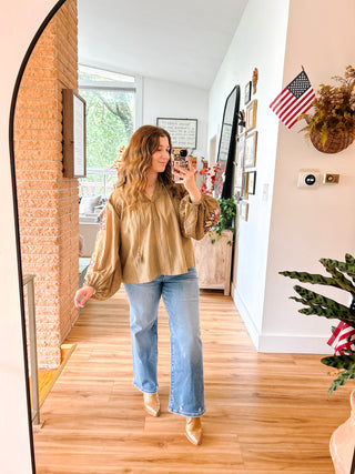 Quincy Striped Peasant Blouse