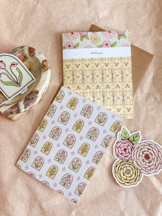 Window Boxes Blank Greeting Card