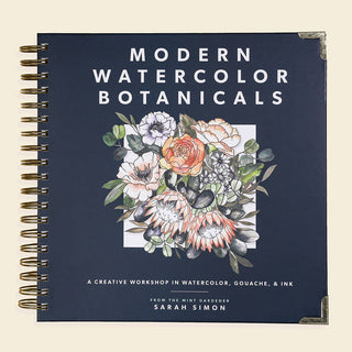 Spiral Bound How-to Watercolor Book: Modern Watercolor Botanicals