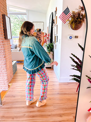 Playful Plaid Pants