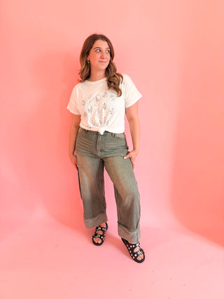 The Striped Barrel Carpenter Culottes Pants