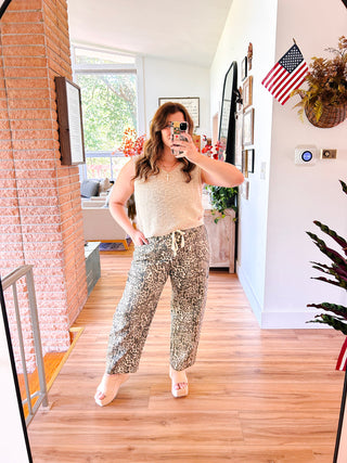 Leopard Print Cargo Pants