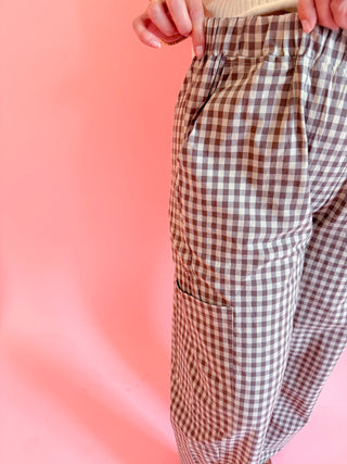 Gingham Cargo Pant
