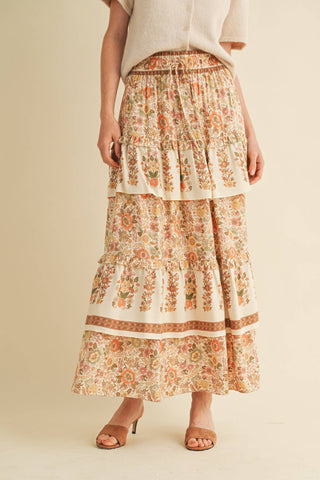 Floral Tiered Skirt