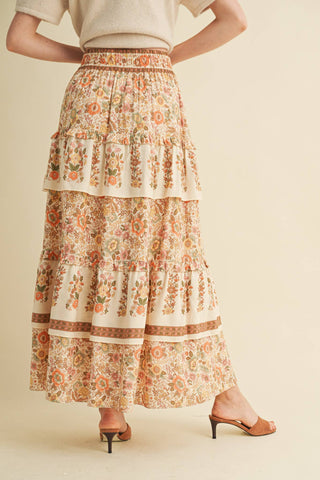 Floral Tiered Skirt