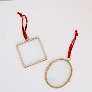 Glass & Metal Photo Frame Ornament