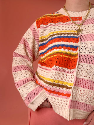 POL Multi Colored Striped Sweater