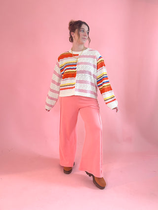 POL Multi Colored Striped Sweater