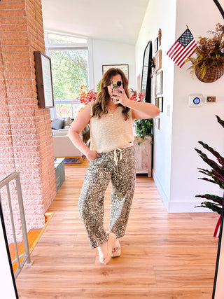 Leopard Print Cargo Pants