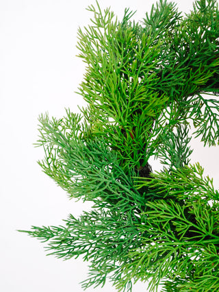 Small Faux Cedar Evergreen Wreath