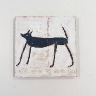 Small Black Dog Art Tile
