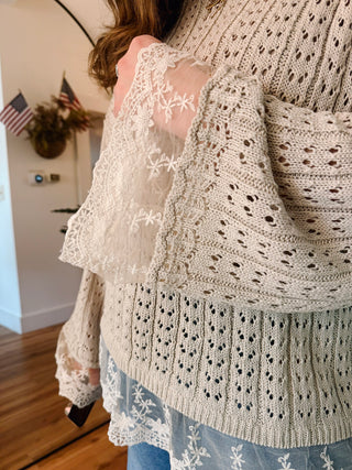 Mariah Lace Tunic Sweater