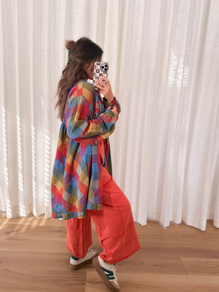 The Roxie Patchwork Plaid Shirt Dress