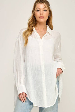 The Liv Button Down Tunic (two colors)