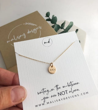 In The Waiting Necklace For Miscarriage + Infant Loss (two styles)