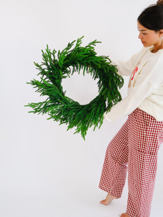 22" Round Faux Fir Wreath *Online Exclusive*