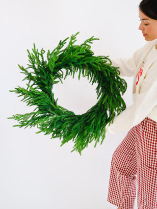 22" Round Faux Fir Wreath *Online Exclusive*