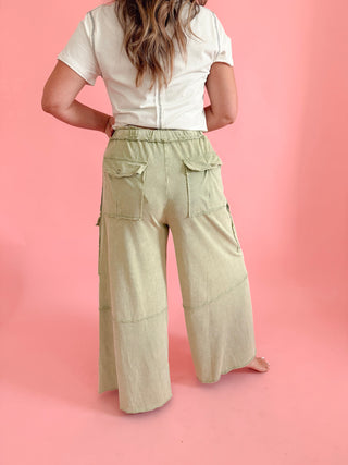 Juno Soft Cargo Pants - Olive