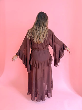 Draped Long Sleeve Duster