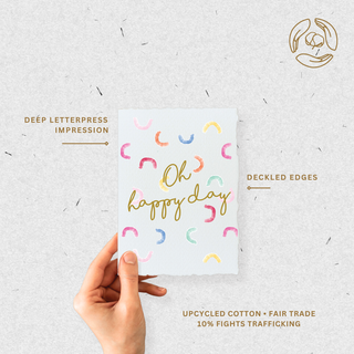 Oh Happy Day Celebration Greeting Card + Envelope