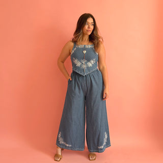 Salty Cowgirl Denim Jumpsuit