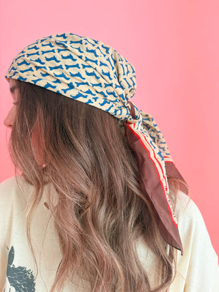 Oversized Dachshund Print Scarf