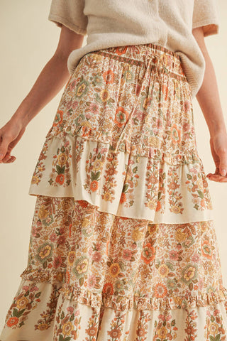 Floral Tiered Skirt