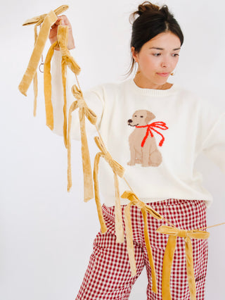 Velvet Bow Chain Garland