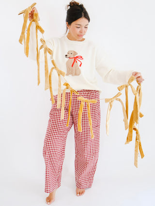 Velvet Bow Chain Garland