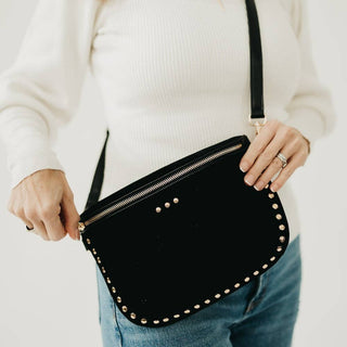 Livie Rivet Bum Bag - Black