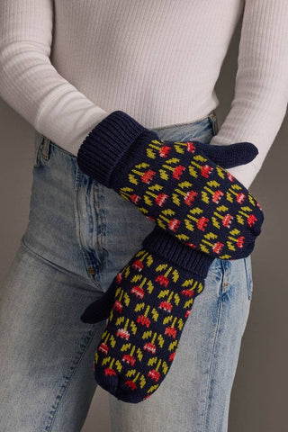 Maryland Floral Pattern Knit Mittens