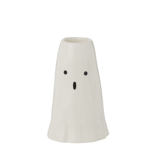 Ceramic Ghost Taper Candle Holder Single