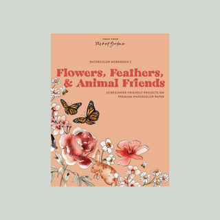 Watercolor Workbook | Flowers, Feathers, & Animal Friends