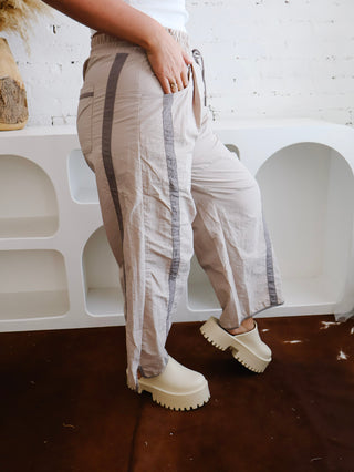 Taupe Track Pants