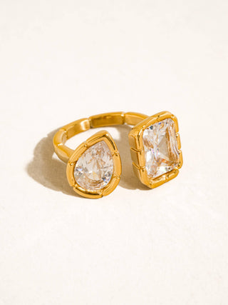 Serena Duo Stone Adjustable Ring