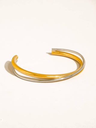 Rivoli 18K Gold Crossover Cuff Bracelet