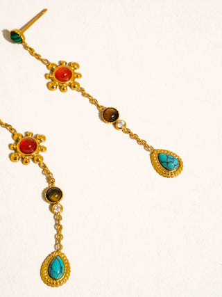 Arwen Gemstone Drop Earrings