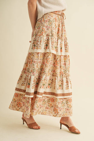 Floral Tiered Skirt