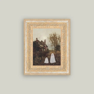 Restocks Soon! | Two Ghosts In Autumn Framed Wall Art