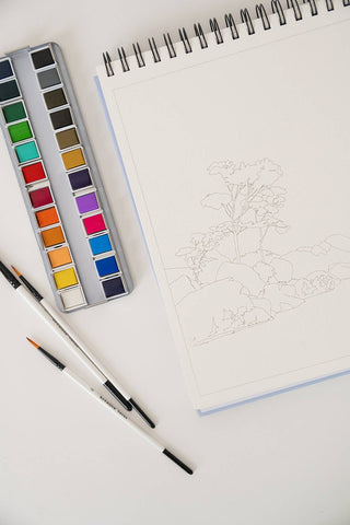 Landscape Watercoloring Book