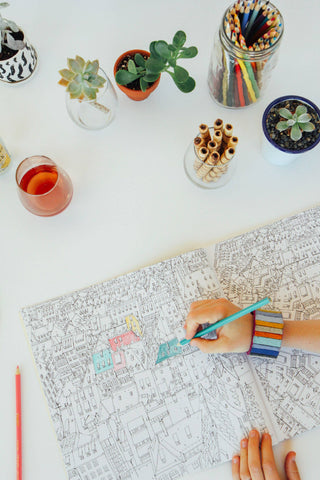 Fantastic Cities Coloring Book