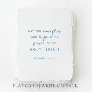 Overflow With Hope Scripture Card + Envelope