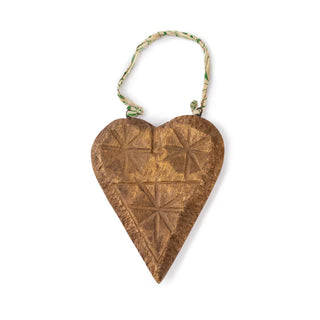 Homespun Wooden Hanging Heart