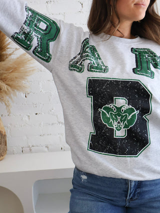 Badin Rams Heather Gray Sweatshirt