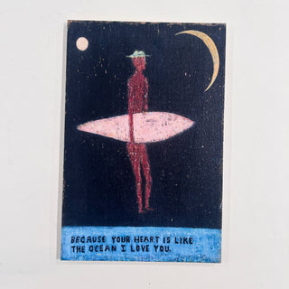 Because Your Heart Is Like The Ocean Art Tile