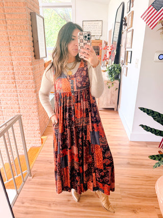 Sleeveless Patchwork Print Wide Leg Romper
