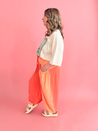 The Freestyle Pants - Peachy Coral