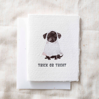 Trick or Treat Ghost Doggie Card + Envelope | Mini Print