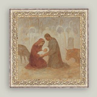 The Birth of Christ Nativity Framed Wall Art